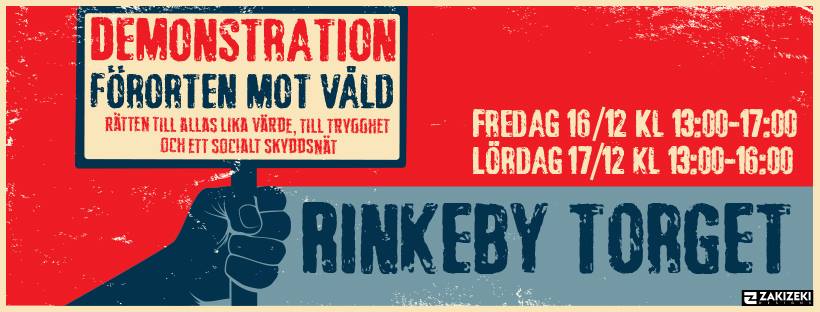 Förorten mot våld håller demonstrationer på Rinkebytorg