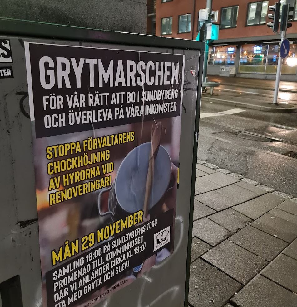 Affischering i Sundbyberg