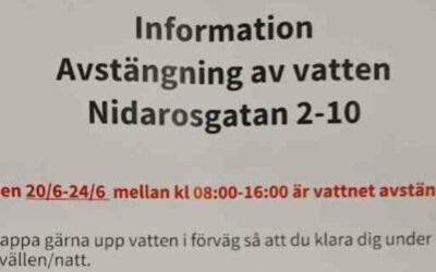 Nej till ”konceptrenoveringar”! Vattenavstängning i en vecka!